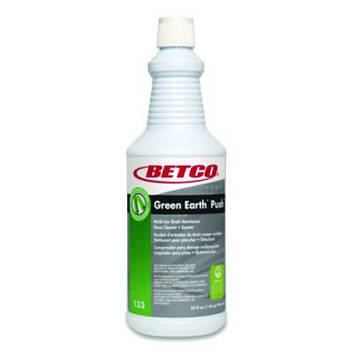 Betco Green Earth Push Enzyme Multipurpose Cleaner, New Green Scent, 32 oz Bottle, 12/Carton (1331200CT)
