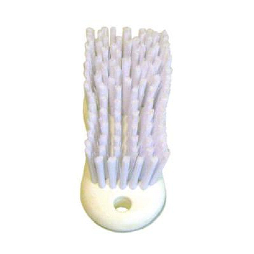 Boardwalk Scrub Brush, White Polypropylene Bristles, 6" Brush, 6" Handle (FSCBWH)
