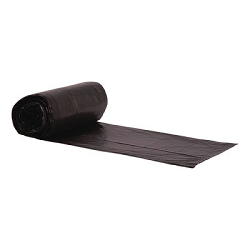 Heritage High-Density Waste Can Liners, 10 gal, 8 mic, 24" x 24", Black, Roll, 1,000/Carton (Z4824LKR01)