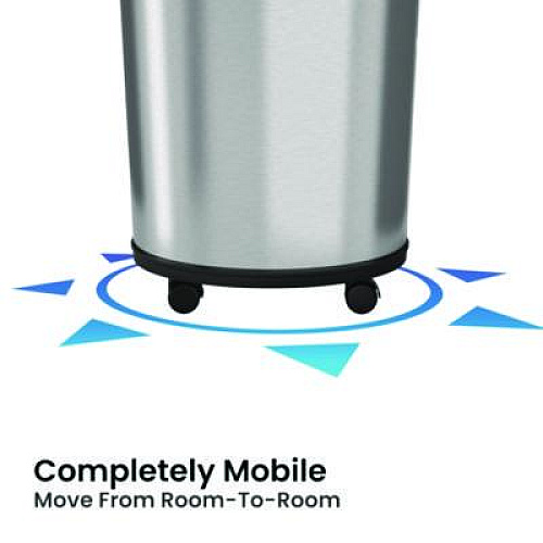 HLS Commercial Extra-Large Sensor Trash Can with Wheels, 18 gal, Plastic/Stainless Steel (HLS18RC)