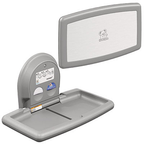 Koala Kare Horizontal Baby Changing Station, 35.94 x 20.75, Gray (KB30001SS)