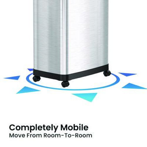 HLS Commercial Dual Push Door Trash Can, 24 gal, Stainless Steel, Silver/Black (HLS24DPO)