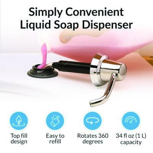 Bobrick Bottle Cap for B-22 Soap Dispenser, Black (82294)