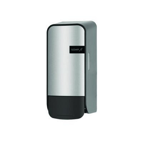 SOAP2O Wall Mounted Dispenser, 1,000 mL, 5 x 5 x 11, Black/Faux Stainless Steel, 12/Carton (2100BS13SPR)