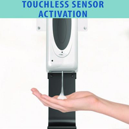 HLS Commercial Sanitizer Dispenser, 1,000 mL, 13 x 11.5 x 63, Silver (HLSSDS01)