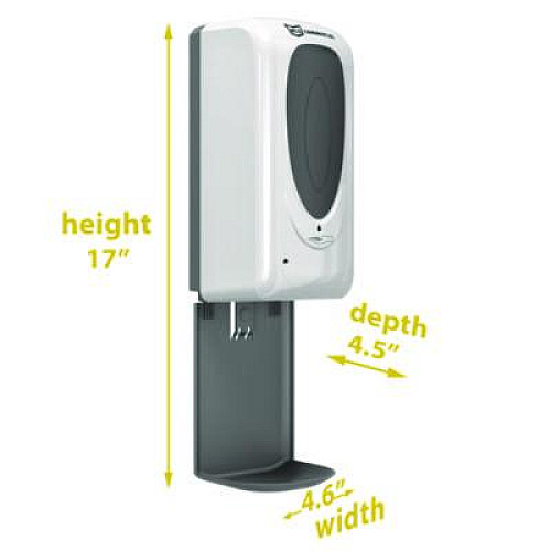 HLS Commercial Sanitizer Dispenser, 4.6 x 4.5 x 17, Silver (HLSSDW01)