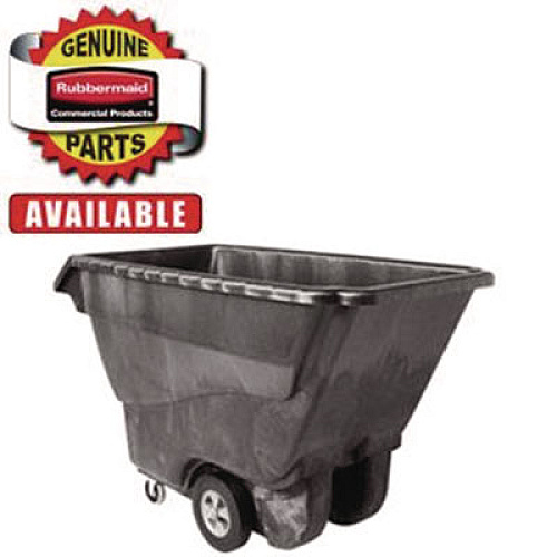 Rubbermaid Commercial 12-inch Wheel for 1 Cu Yd Standard Duty Tilt Truck, Black/Gray (1315L3)