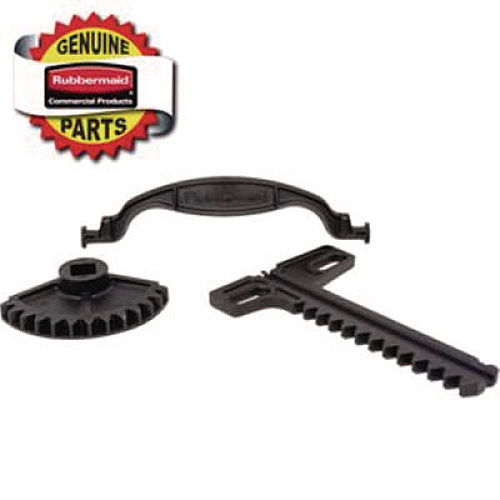 Rubbermaid Commercial Complete Gear and Rack Replacement, Black (7575L8BLA)