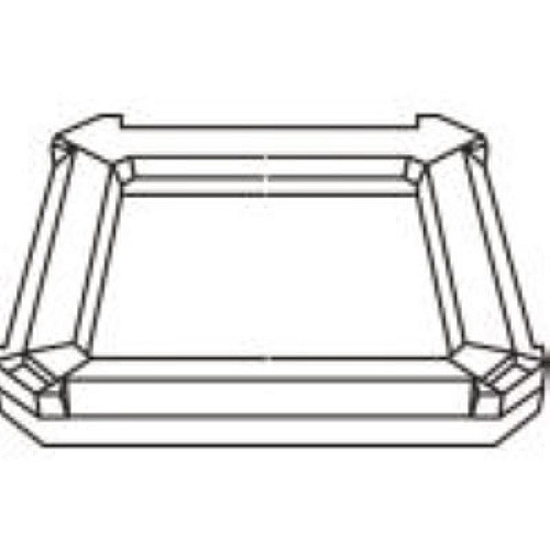 Rubbermaid Commercial Stationary/Moving Collar for Container, Square, 26.25 x 26.25 x 4, Black (FG3975L3BLA)