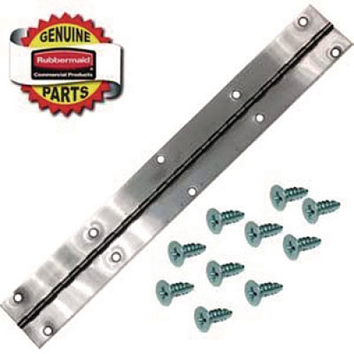 Rubbermaid Commercial Hinge with Hardware for Container, 1.5 x 18 x 0.5, Gray (FG3975L90000)
