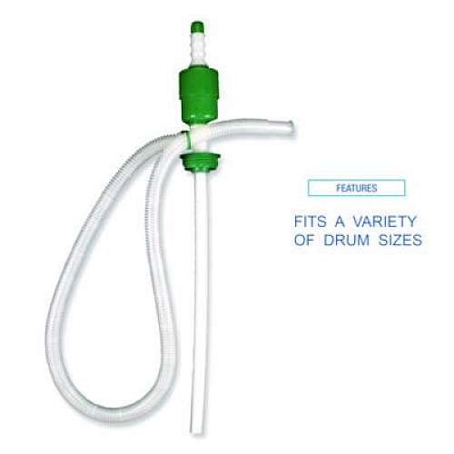 Boardwalk Drum Pump, 5 gpm, Plastic, 46" Tall, Clear (00423)