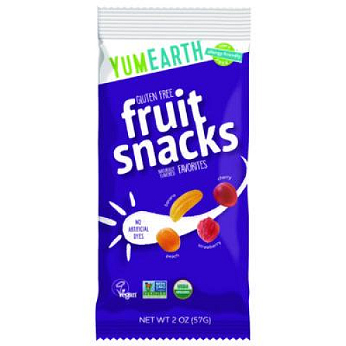 YumEarth Organic Fruit Snacks, Assorted Flavors, 2 oz Bag, 12/Carton (22002288)