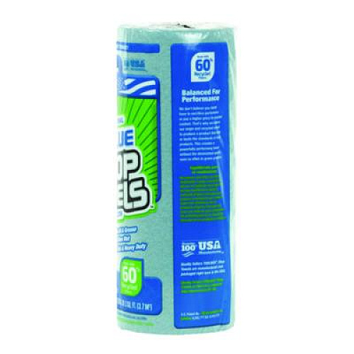 Sellars TOOLBOX Blue Shop Towels, 1-Ply, 11 x 9.4, Blue, 55 Sheets/Roll, 30 Rolls/Carton (54400)