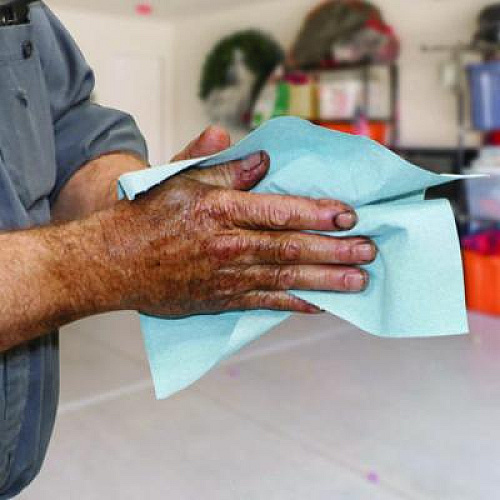 Sellars TOOLBOX Blue Shop Towels, 1-Ply, 11 x 9.4, Blue, 55 Sheets/Roll, 30 Rolls/Carton (54400)