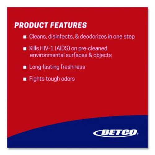 Betco AF315 Disinfectant Cleaner, Citrus Floral Scent, 32 oz Bottle, 12/Carton (3151200CT)