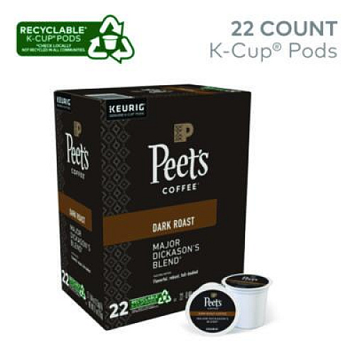 Peet's Coffee & Tea Major Dickason's Blend K-Cups, 22/Box (6547)