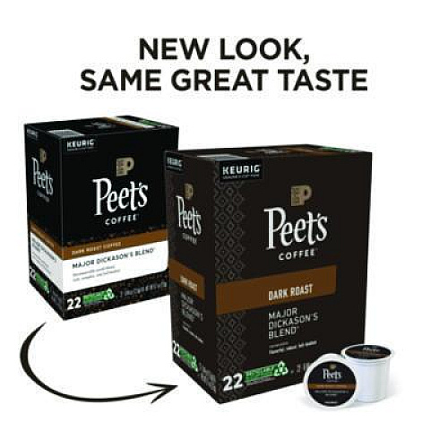 Peet's Coffee & Tea Major Dickason's Blend K-Cups, Regular, 88/Carton (6547CT)