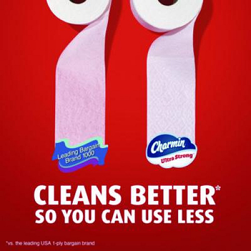 Charmin Ultra Strong Bathroom Tissue, Septic Safe, 2-Ply, White, 330 Sheets/Roll, 6 Rolls/Pack, 3 Packs/Carton (13449)