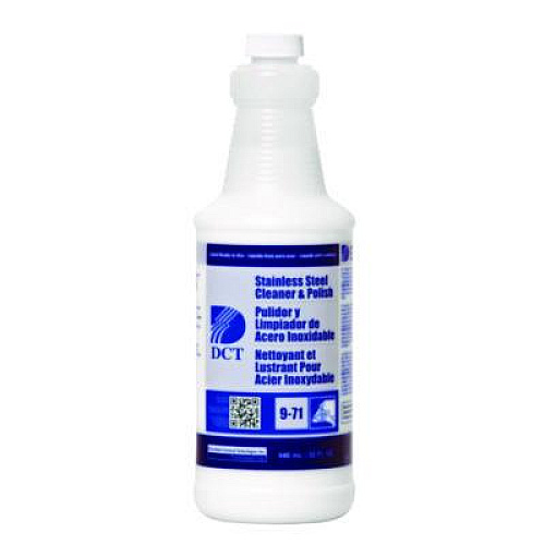 DCT Stainless Steel Cleaner and Polish RLQ, 32 oz Spray Bottle, 4/Carton (00007)