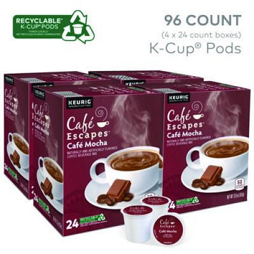 Caf Escapes Mocha K-Cups, 24/Box, 96/Carton (6803CT)