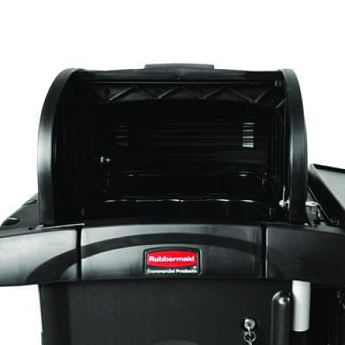 Rubbermaid Commercial Locking Security Hood, 17.75w x 10.3h, Black (9T86BLA)