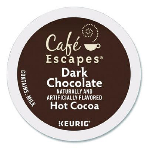 Caf Escapes Cafe Escapes Dark Chocolate Hot Cocoa K-Cups, 24/Box (6802)
