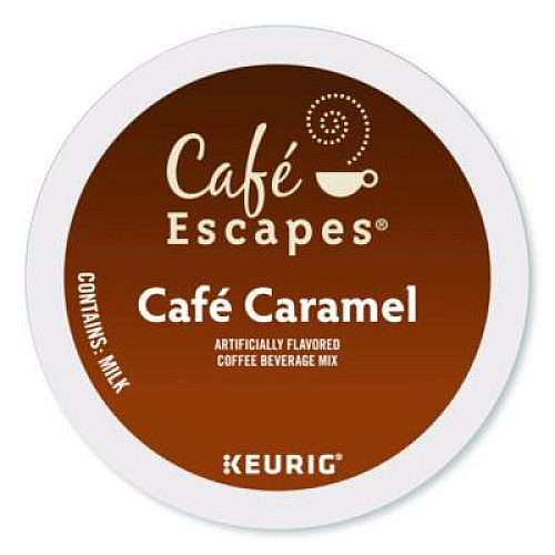 Caf Escapes Cafe Caramel K-Cups, 24/Box (6813)