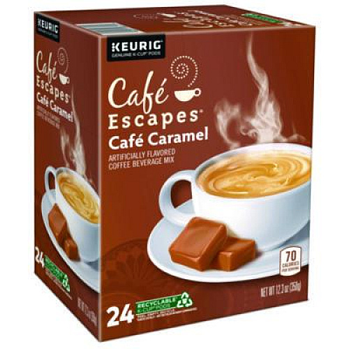 Caf Escapes Cafe Caramel K-Cups, 24/Box (6813)