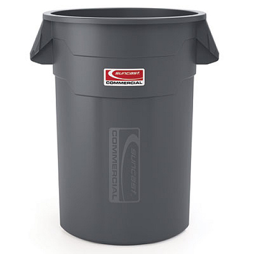 Suncast Commercial Utility Trash Can, 56.9 gal, Plastic, Gray (TCU55)