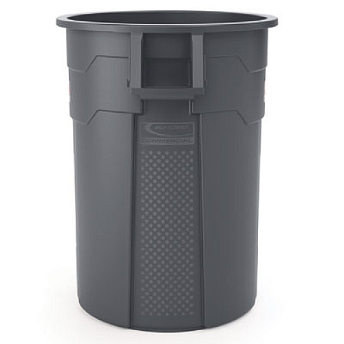 Suncast Commercial Utility Trash Can, 56.9 gal, Plastic, Gray (TCU55)