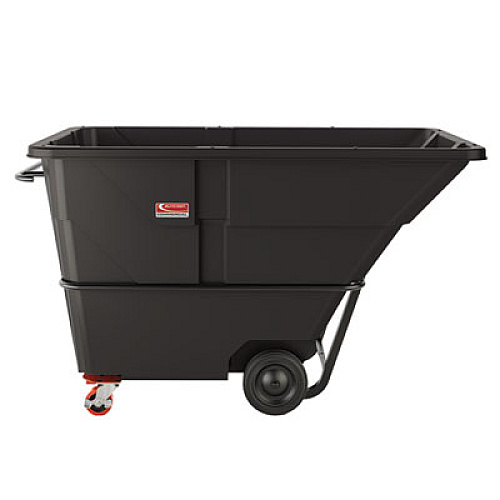 Suncast Commercial 2 cu yd Standard Duty Tilt Truck, Forkliftable Frame, 1,400 lb Capacity, Black (RMTTSD200D)