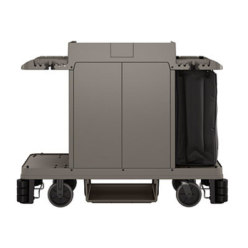 Suncast Commercial Partially Assembled Premium Housekeeping Cart, Plastic, 1 Shelf, 24 x 62.13 x 49.75, Platinum (HKC2052)