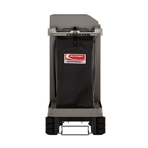 Suncast Commercial Partially Assembled Premium Housekeeping Cart, Plastic, 1 Shelf, 24 x 62.13 x 49.75, Platinum (HKC2052)