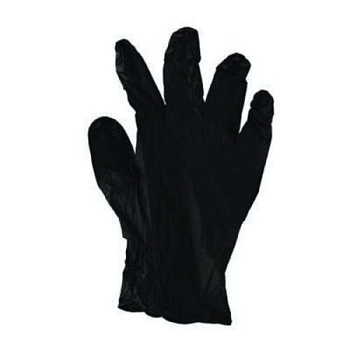 Boardwalk 396 Series Disposable General-Purpose Nitrile Gloves, Powder-Free, Small, 4.4 mil Thick, 9.5" Long, Black, 100/Box (396SBXA)
