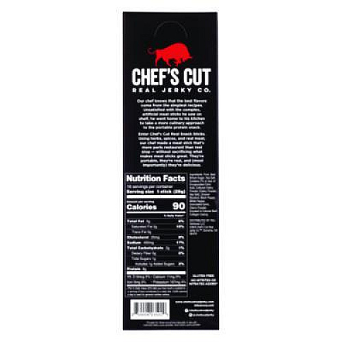 Chefs Cut Real Jerky Co Original Smokehouse Beef and Pork Meat Stick, 1 oz Individually Wrapped, 16/Carton (22002354)
