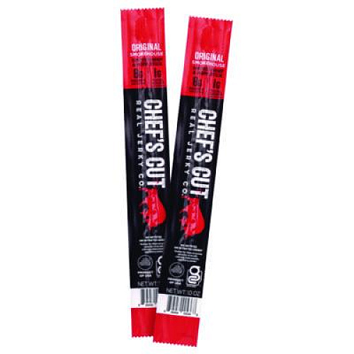 Chefs Cut Real Jerky Co Original Smokehouse Beef and Pork Meat Stick, 1 oz Individually Wrapped, 16/Carton (22002354)