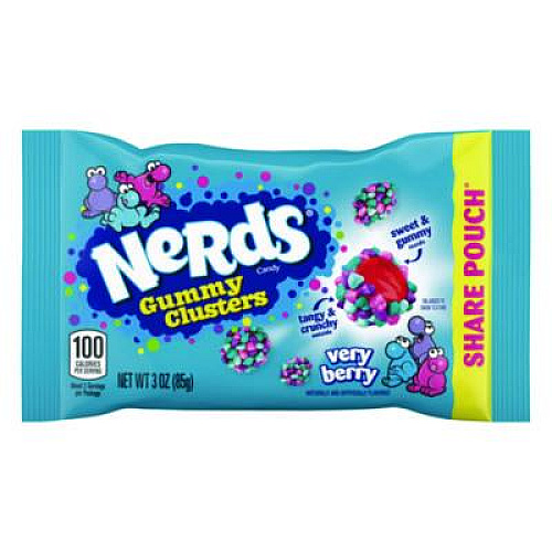NERDS Very Berry Clusters Share Pack, Berry, 3 oz Packet, 12/Carton (22002361)