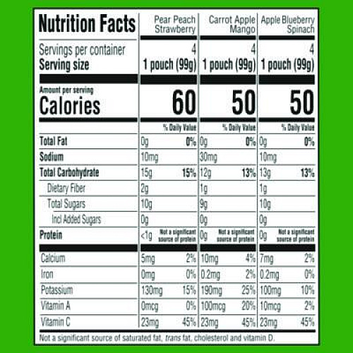 Gerber Organic 2nd Foods Baby Food Pouches, Assorted Flavors, 3.5 oz Pouch, 12/Carton (22002367)