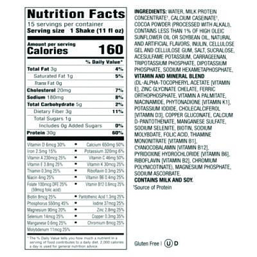 Premier Protein Chocolate Shake, 11 oz, 15/Carton (22002369)