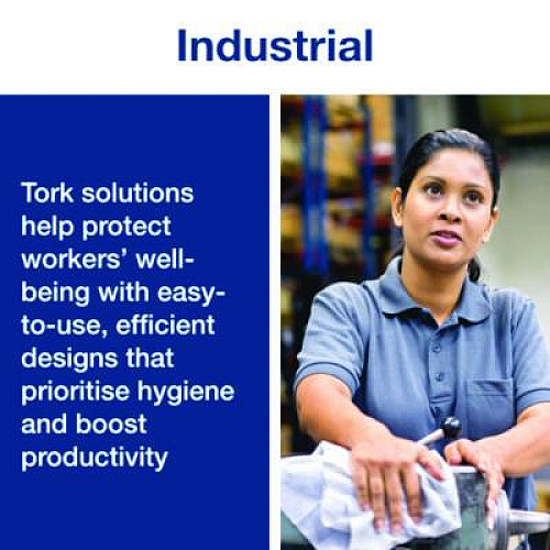 Tork Light-Duty Surface Cleaning Wet Wipe, 1-Ply, 8 x 6, Unscented, White, 2,500 Sheets/Roll, 2 Rolls/Carton (192816)