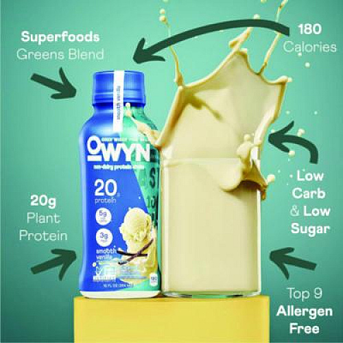 OWYN 20 g Protein Drink, Vanilla, 12 oz Bottle, 12/Carton (38200002)