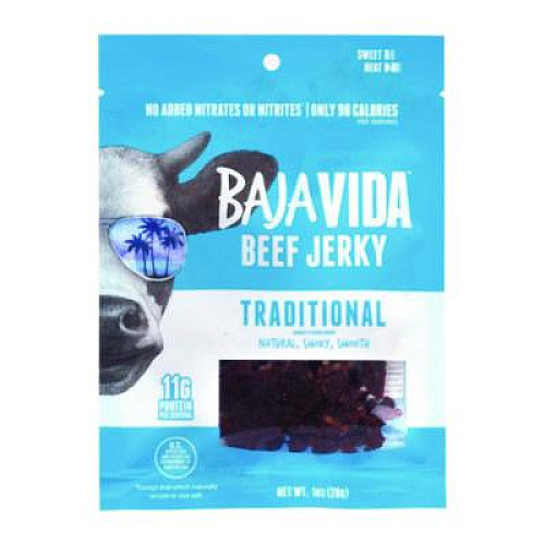 Baja Jerky Beef Jerky Traditional Snack Pack, Original, 1 oz Packet, 12/Carton (22002304)