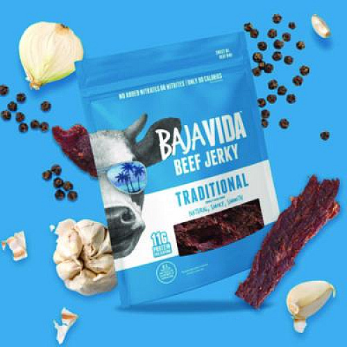 Baja Jerky Beef Jerky Traditional Snack Pack, Original, 1 oz Packet, 12/Carton (22002304)