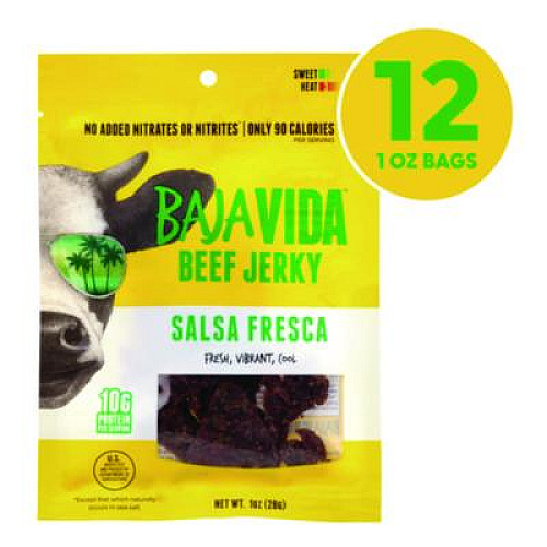 Baja Jerky Beef Jerky Salsa Fresca Snack Pack, Salsa Fresca, 1 oz Packet, 12/Carton (22002305)