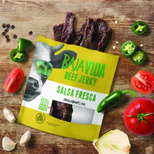 Baja Jerky Beef Jerky Salsa Fresca Snack Pack, Salsa Fresca, 1 oz Packet, 12/Carton (22002305)