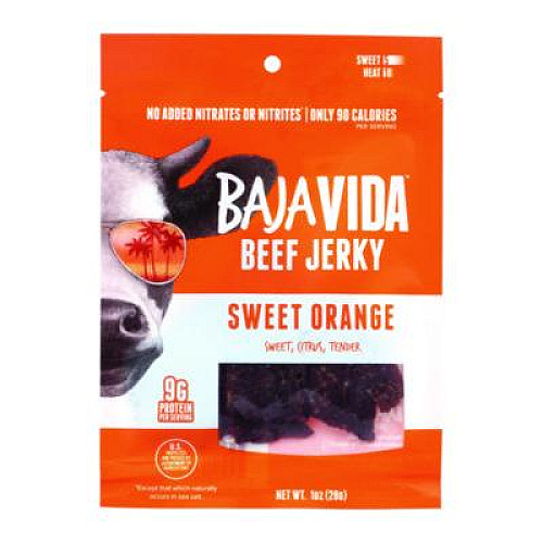 Baja Jerky Beef Jerky Sweet Orange Snack Pack, Sweet Orange, 1 oz Packet, 12/Carton (22002306)