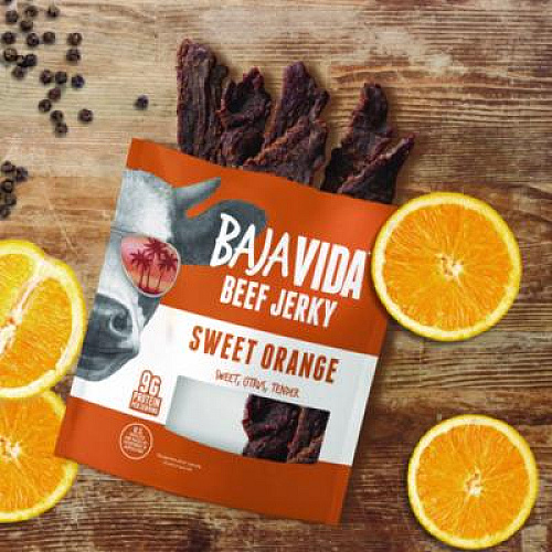Baja Jerky Beef Jerky Sweet Orange Snack Pack, Sweet Orange, 1 oz Packet, 12/Carton (22002306)