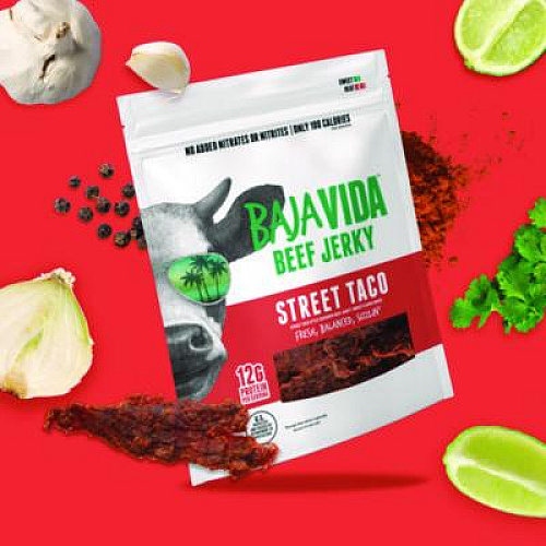 Baja Jerky Beef Jerky Street Taco Snack Pack, Street Taco, 1 oz Packet, 12/Carton (22002308)