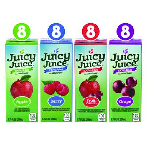 Juicy Juice Juice Box Variety Pack, Assorted Flavors, 6.75 oz. Box, 32/Carton (22002370)