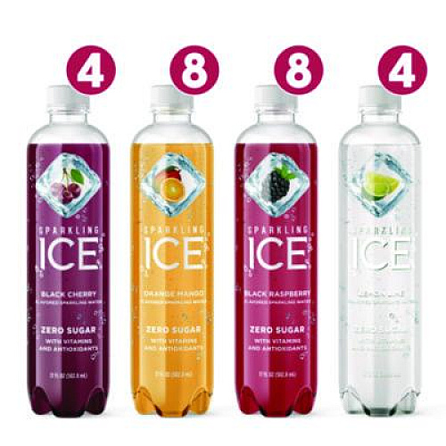 Sparkling ICE Fruit Frenzy Variety Pack, Assorted Flavors, 17 oz Bottle 24/Carton (22002383)